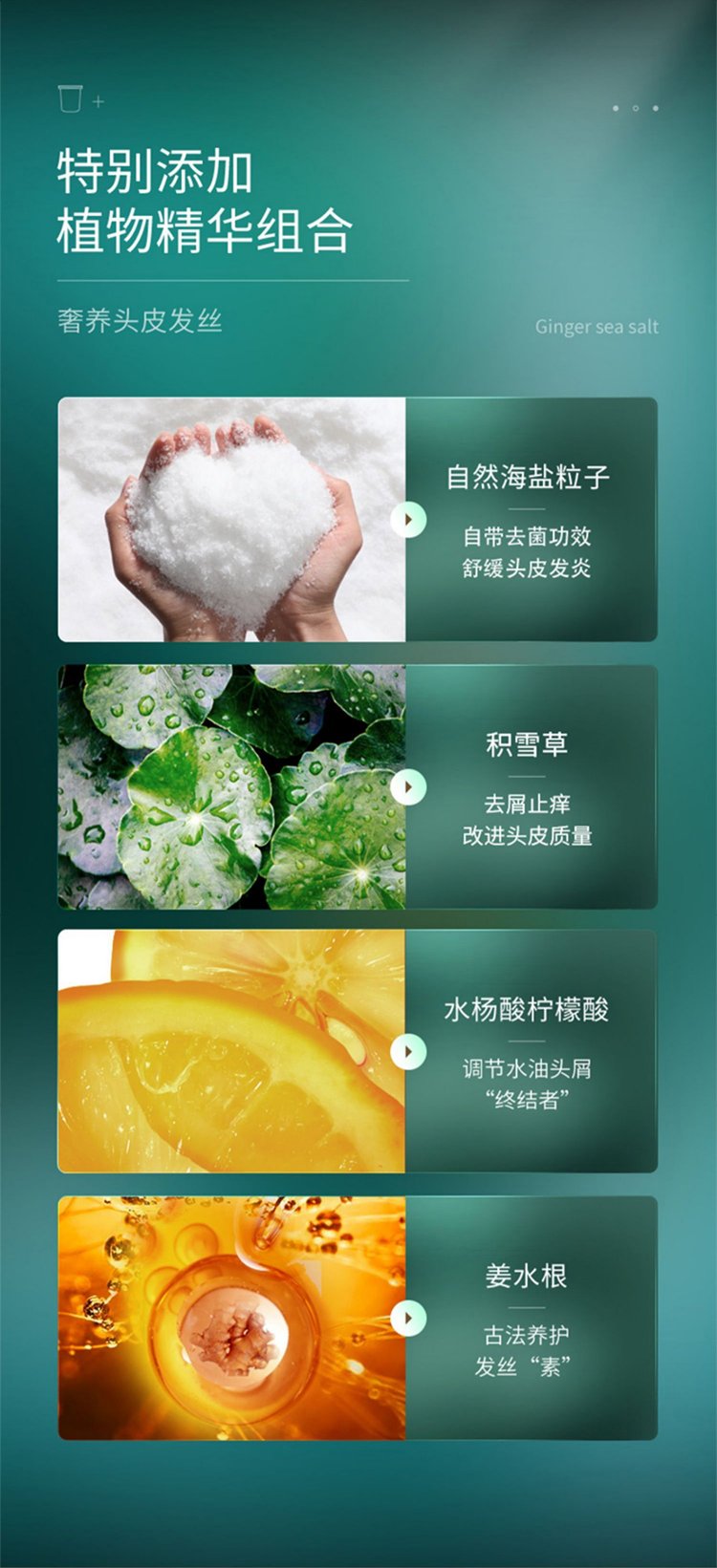 佰世修康洗發膏特別添加植物精華組合