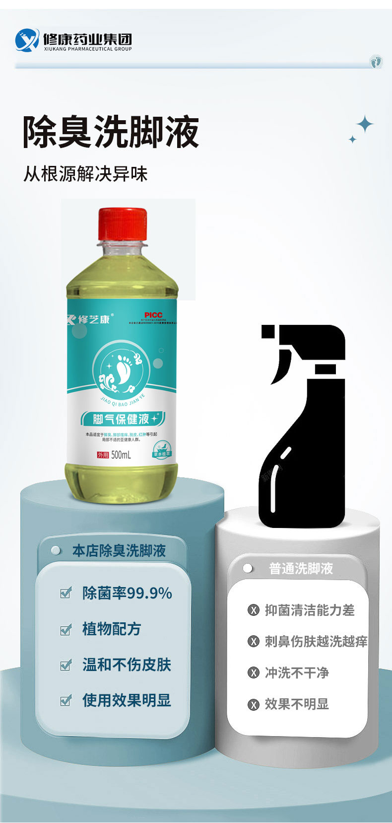 腳臭泡腳液和其他產品對比 腳臭泡腳液和其他產品對比